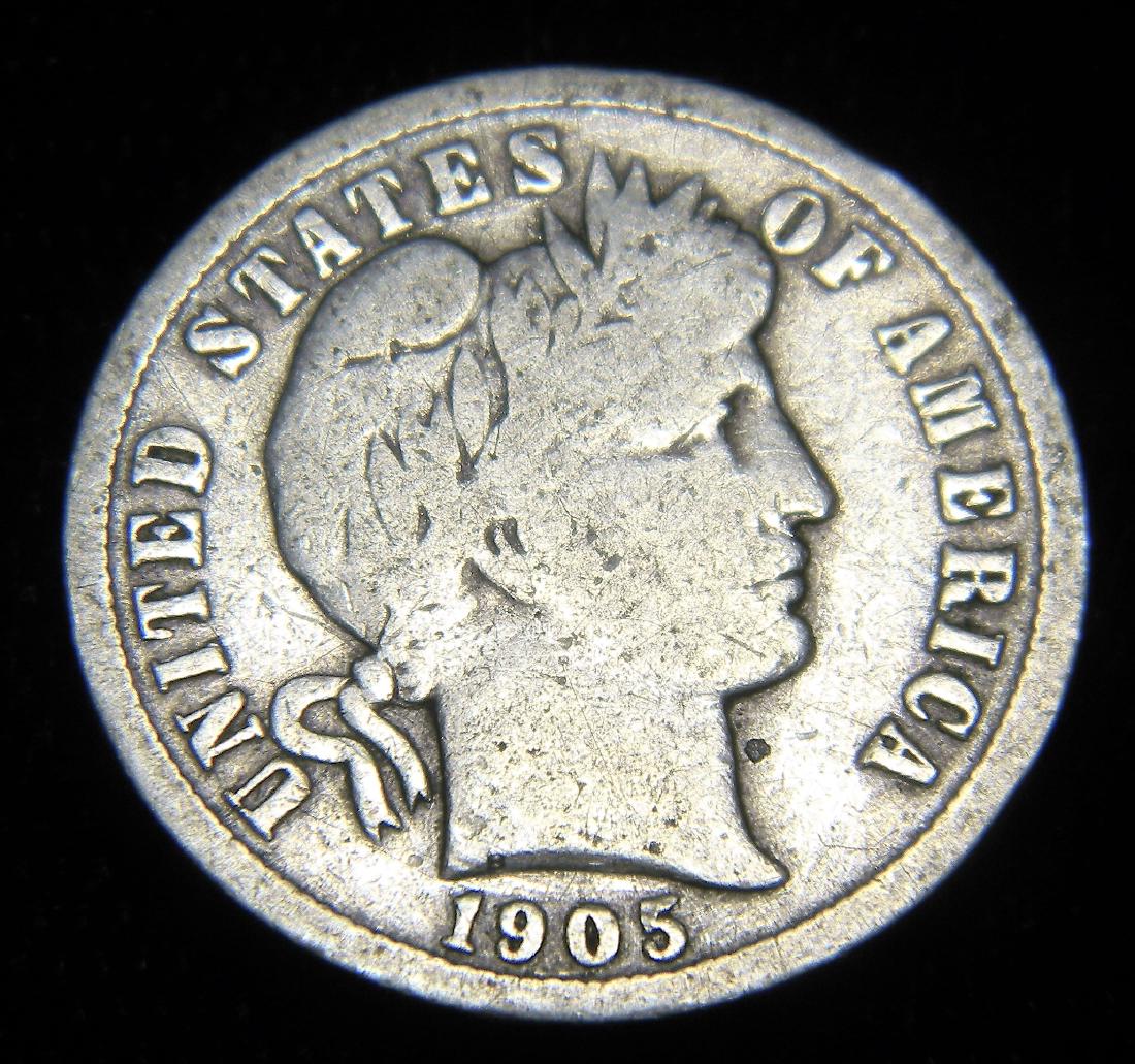 1905 Barber Dime, Very Good Details (1 of 2)