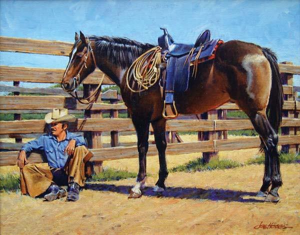 Joe Hobbs: Easy Money Oil on Cnavas16" x 20"