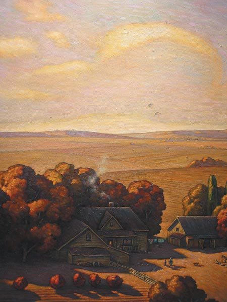 Howard Post 44 x 36 Oil on Canvas: Afternoon Chores