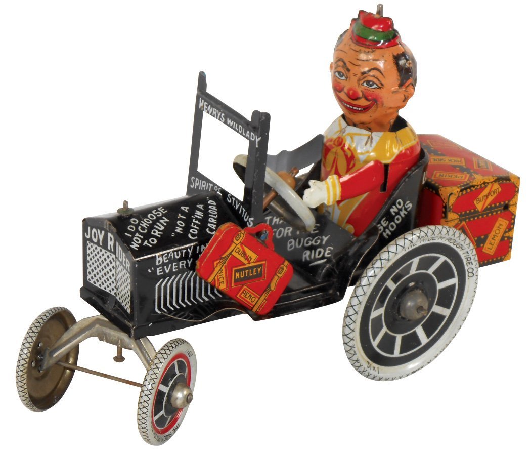 MARX TIN WINDUP JOY RIDER: All original with nice color and graphics. Excellent