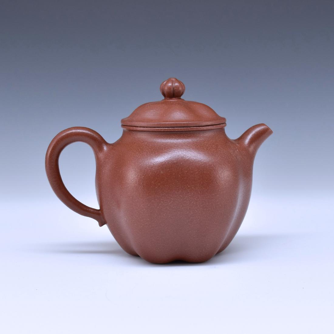 PLUM SHAPE CHINESE ZHISHA CLAY TEAPOT (1 of 7)