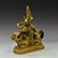 RIDING LION VAISHRAVANA GILT BRONZE BUDDHA STATUE - 2