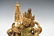 RIDING LION VAISHRAVANA GILT BRONZE BUDDHA STATUE - 6