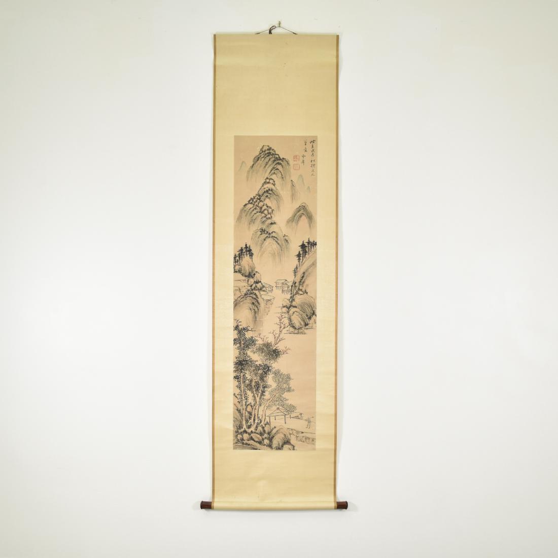 CHINESE SCHOOL, LANDSCAPE PAINTING SCROLL (1 of 9)