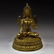 LARGE QING DYNASTY GILT BRONZE INLAID BUDDHA FIGURE - 10