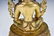 LARGE QING DYNASTY GILT BRONZE INLAID BUDDHA FIGURE - 11