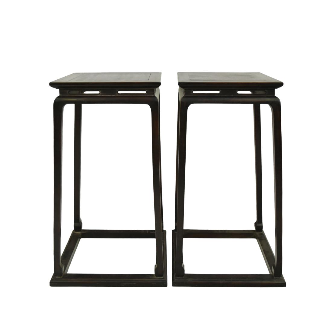 PAIR OF CHINESE ZITAN PLANT STANDS (1 of 10)