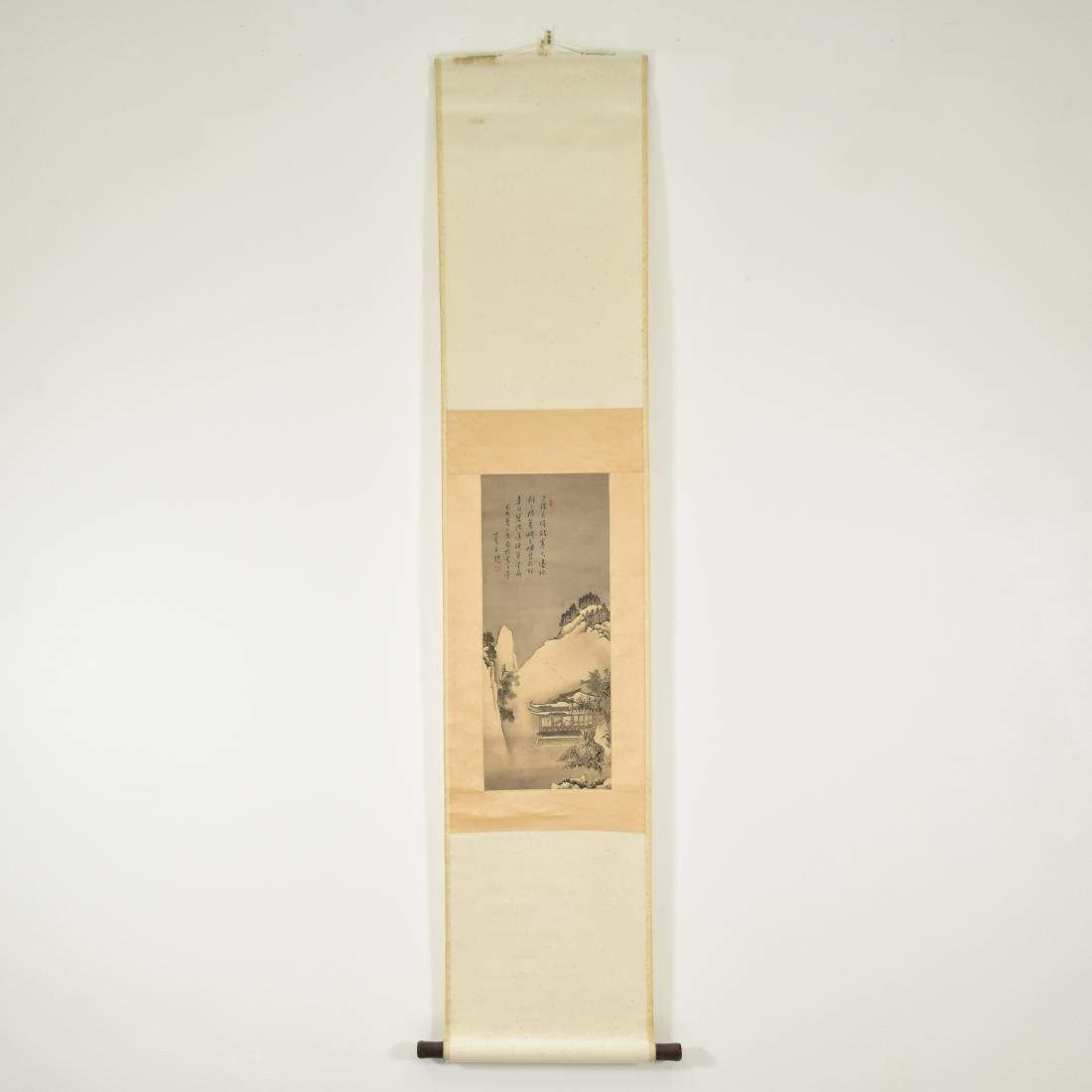 CHINESE SCHOOL, GRAISALLE PAINTING OF WINTER LANDSCAPE (1 of 11)