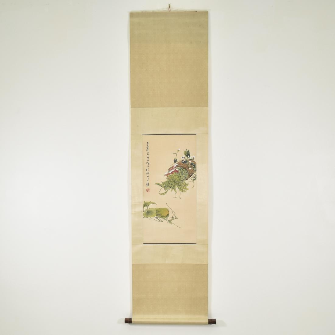CHINESE SCHOOL, PAINTING OF PEAS & GOURDS (1 of 11)