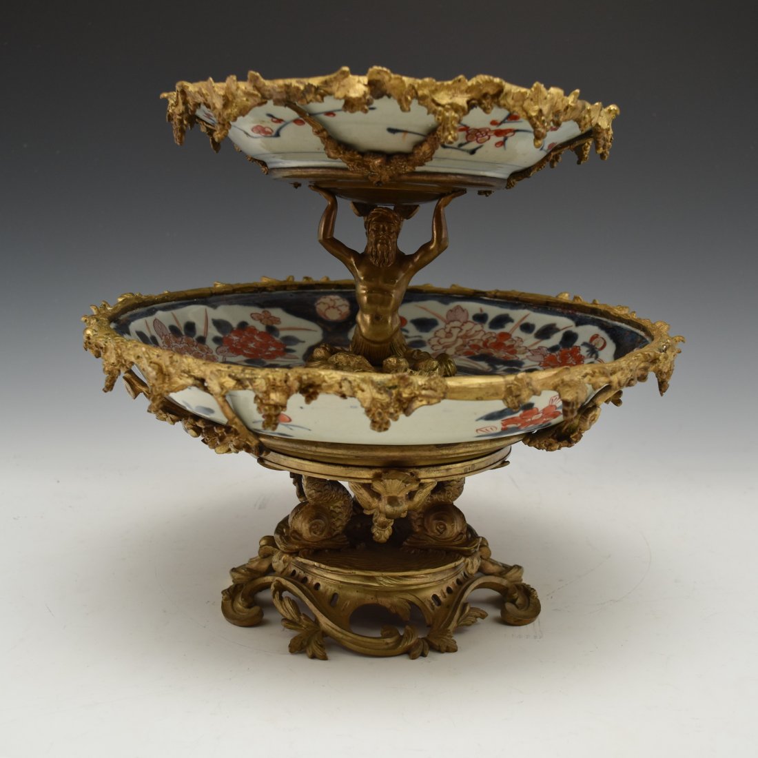 GILT BRONZE MOUNTED JAPANESE IMARI CENTERPIECE (1 of 10)