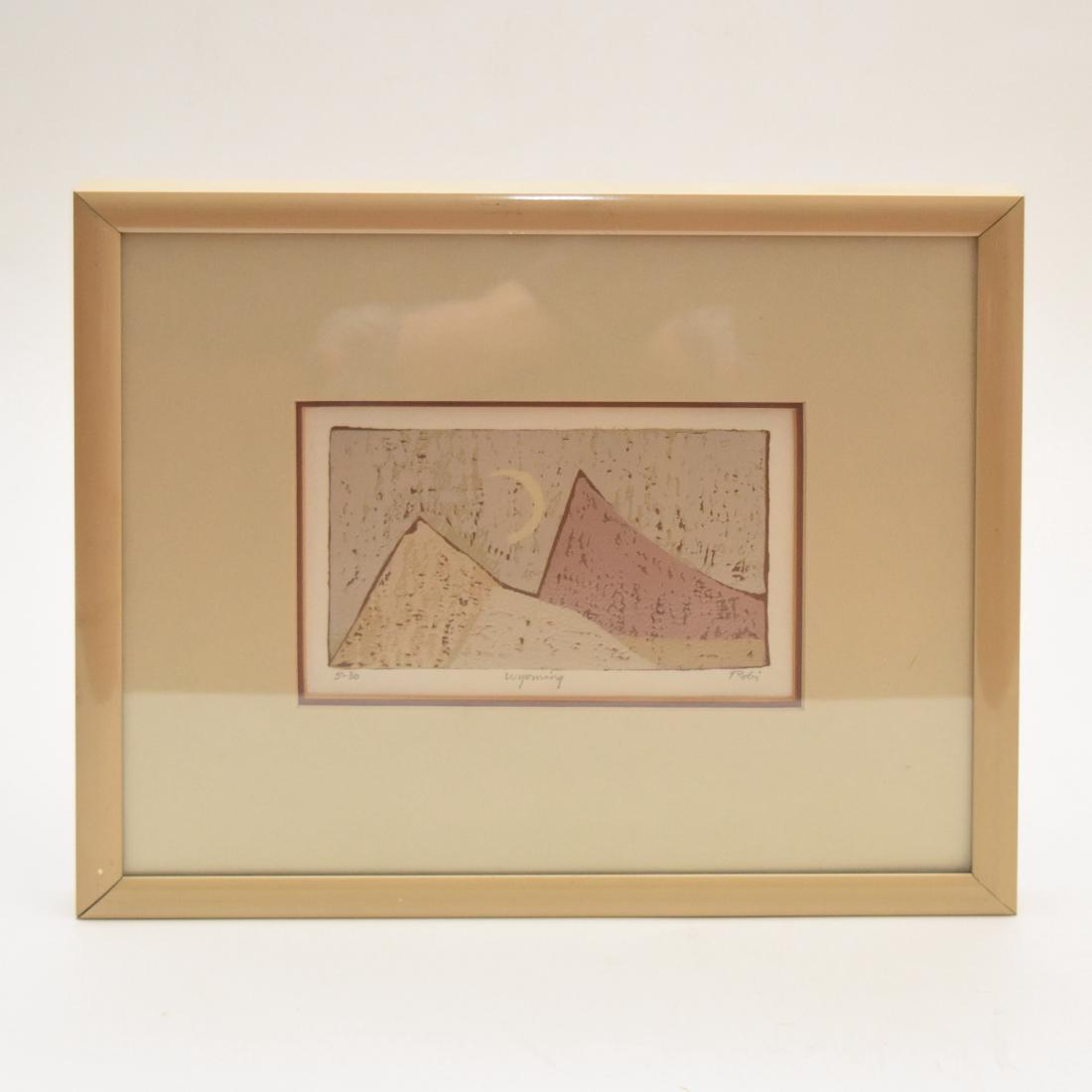 AL ROBI, WYOMING, SIGNED WOODCUT PRINT (1 of 6)