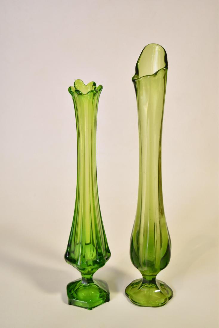 GREEN GLASS VASES (1 of 3)