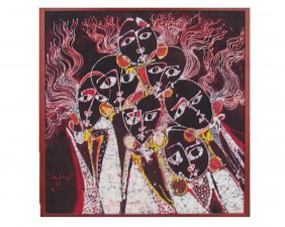 JAVANESE BATIK TAPESTRY, FRAMED (1 of 1)