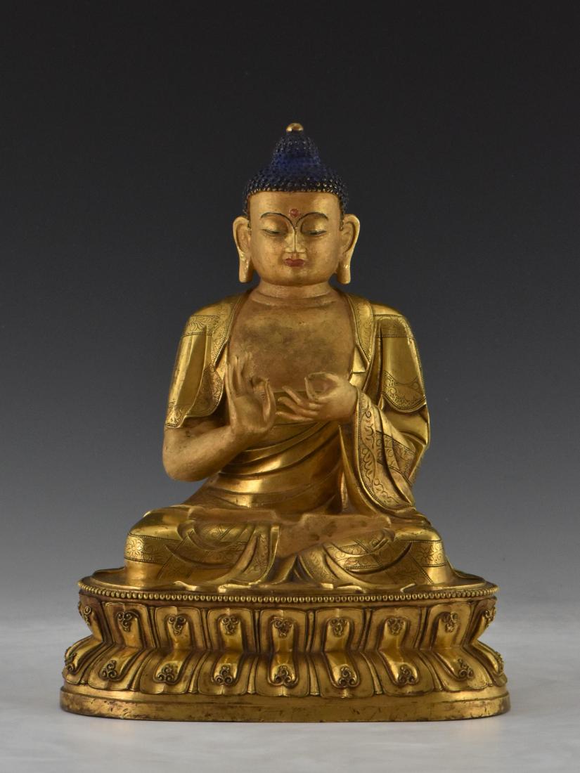 MING GILT BRONZE MAITREYA BUDDHA (1 of 10)