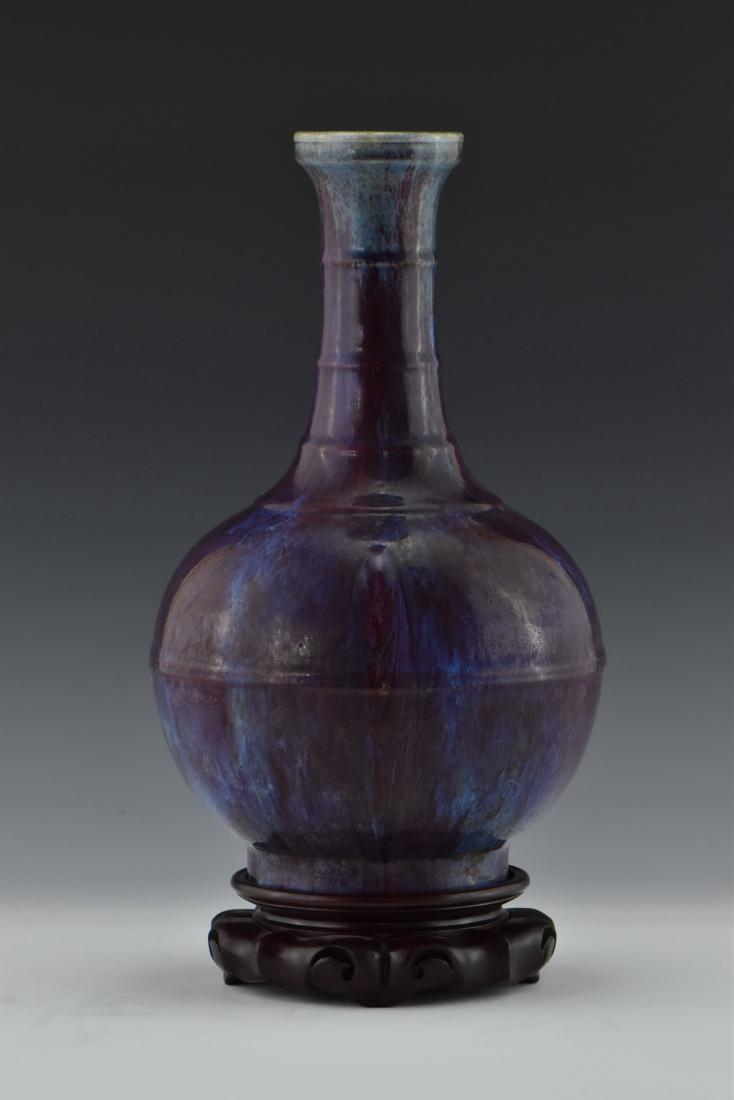 18TH C FLAMBE GLAZE CELESTIAL PORCELAIN VASE (1 of 11)