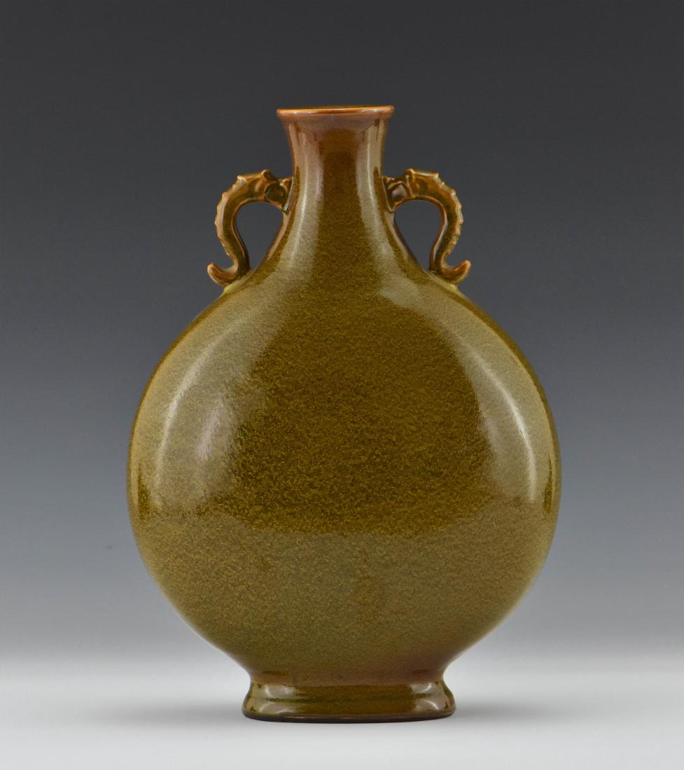 CHINESE TEA DUST PORCELAIN MOON FLASK (1 of 10)