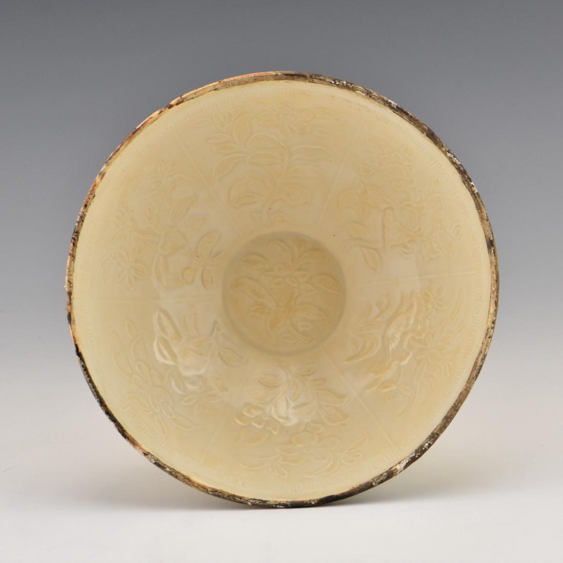 SILVER RIM DING WARE BOWL IN FLORAL MOTIF (1 of 11)