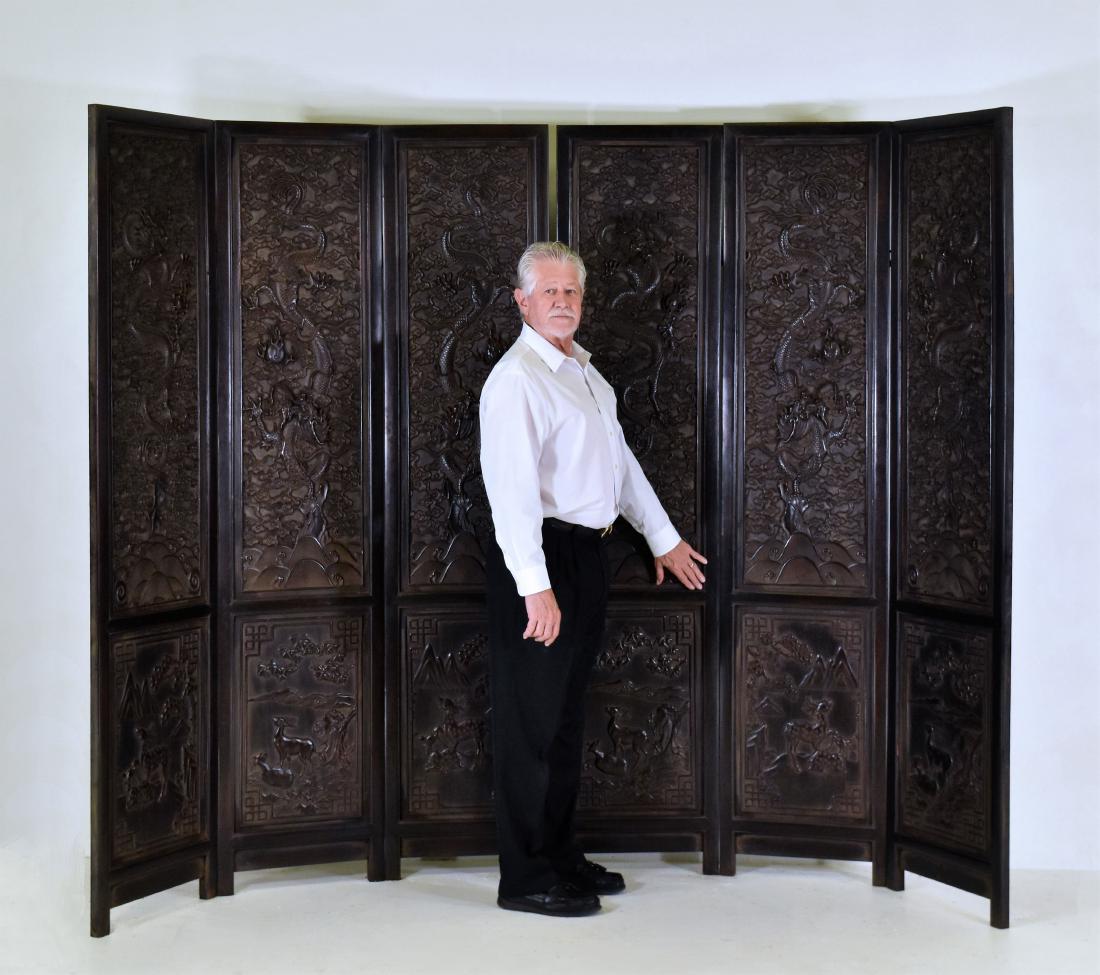 SET OF 6 PCS LARGE CHINESE ZITAN SCREEN (1 of 7)