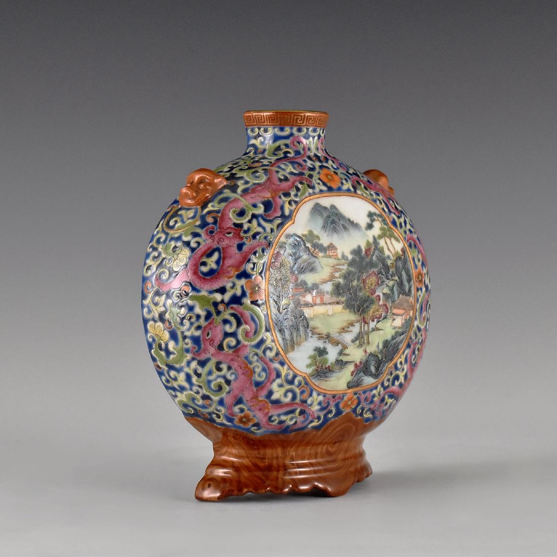 FAMILLE ROSE PORCELAIN WALL PLAQUE (1 of 9)