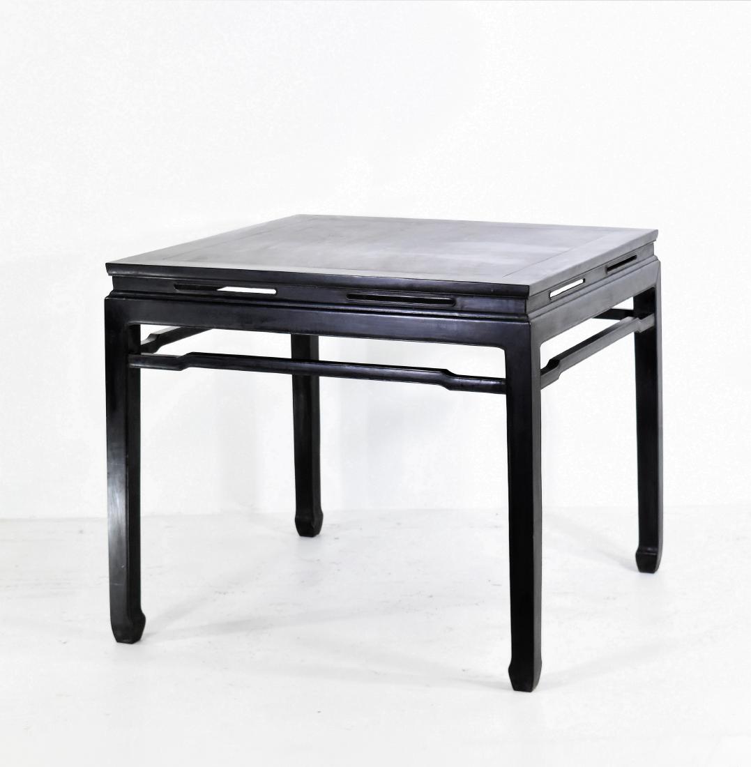 19TH C. CHINESE CARVED ZITAN SQUARE TABLE (1 of 10)