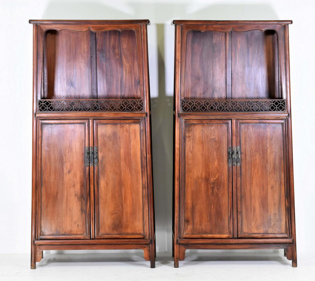 PAIR OF HUANGHUALI DOUBLE DOOR CABINETS (1 of 12)