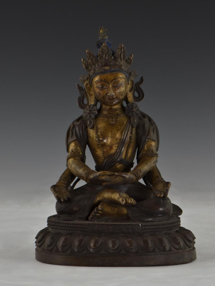 CHINESE BRONZE BUDDHA FIGURE OF FOUR ARMS CUNDI (1 of 11)