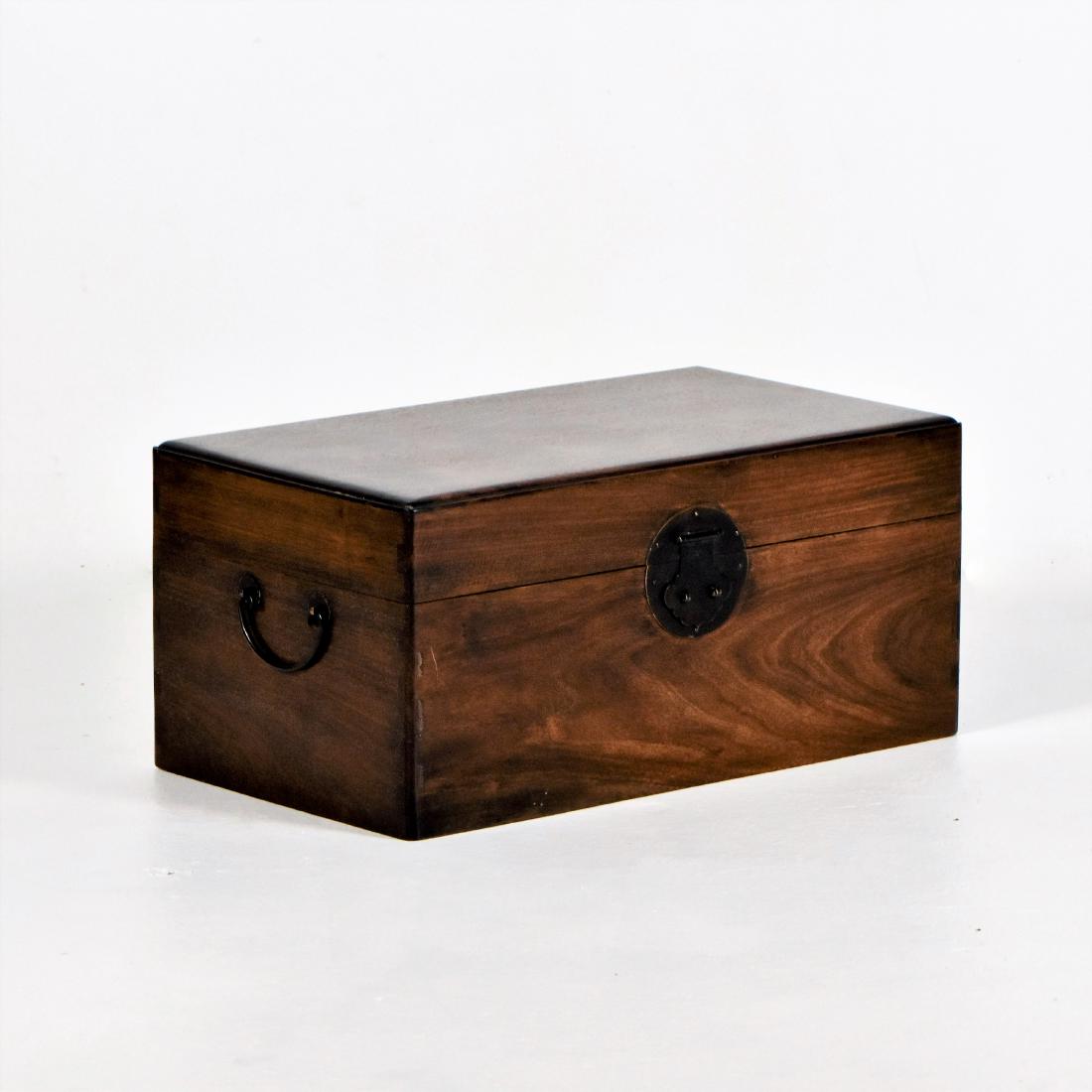 HUANGHUALI RECTANGULAR BOX WITH BRASS MOUNTED (1 of 9)