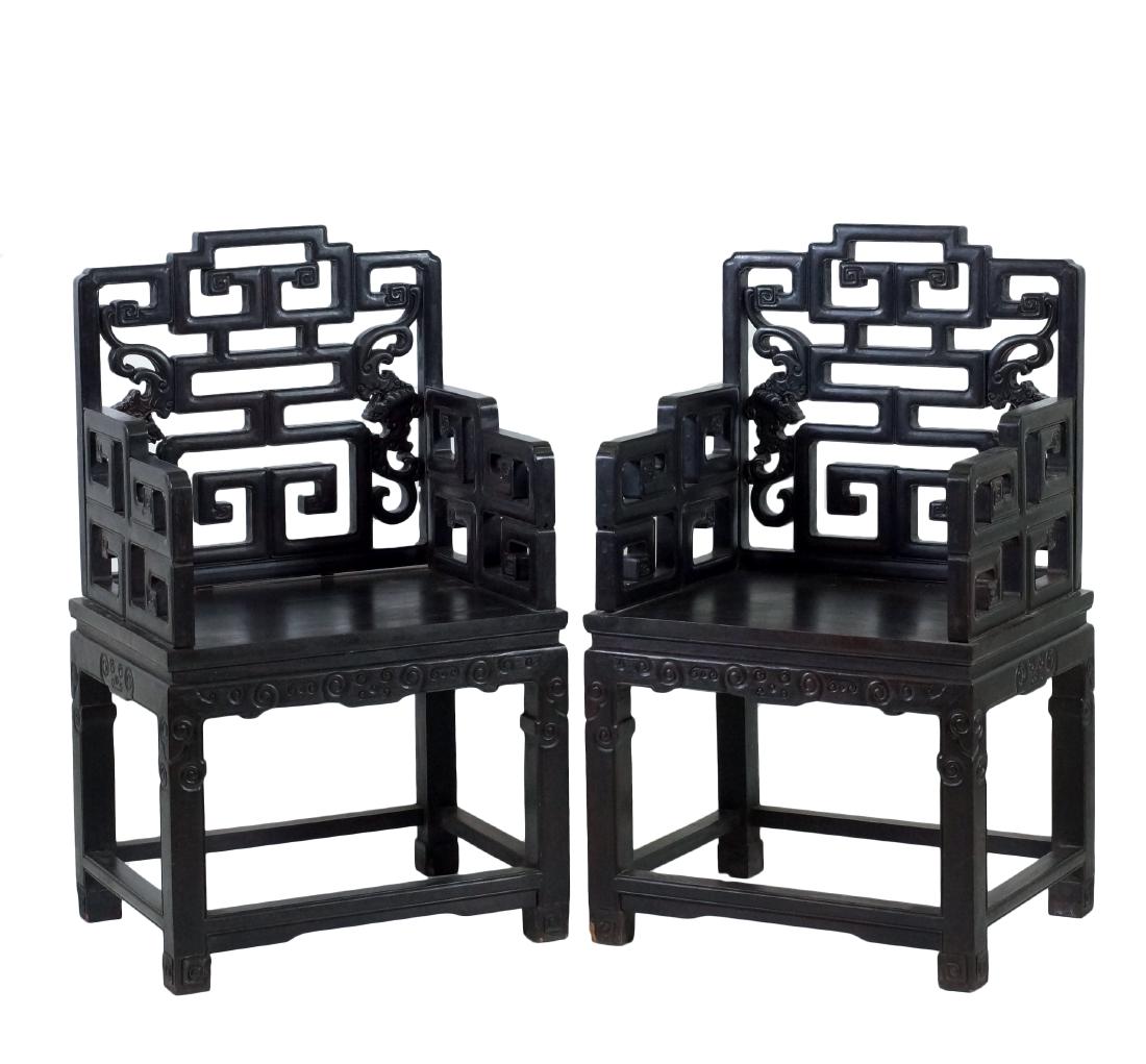 CARVED ZITAN CHINESE MASTER ARMCHAIRS (1 of 10)