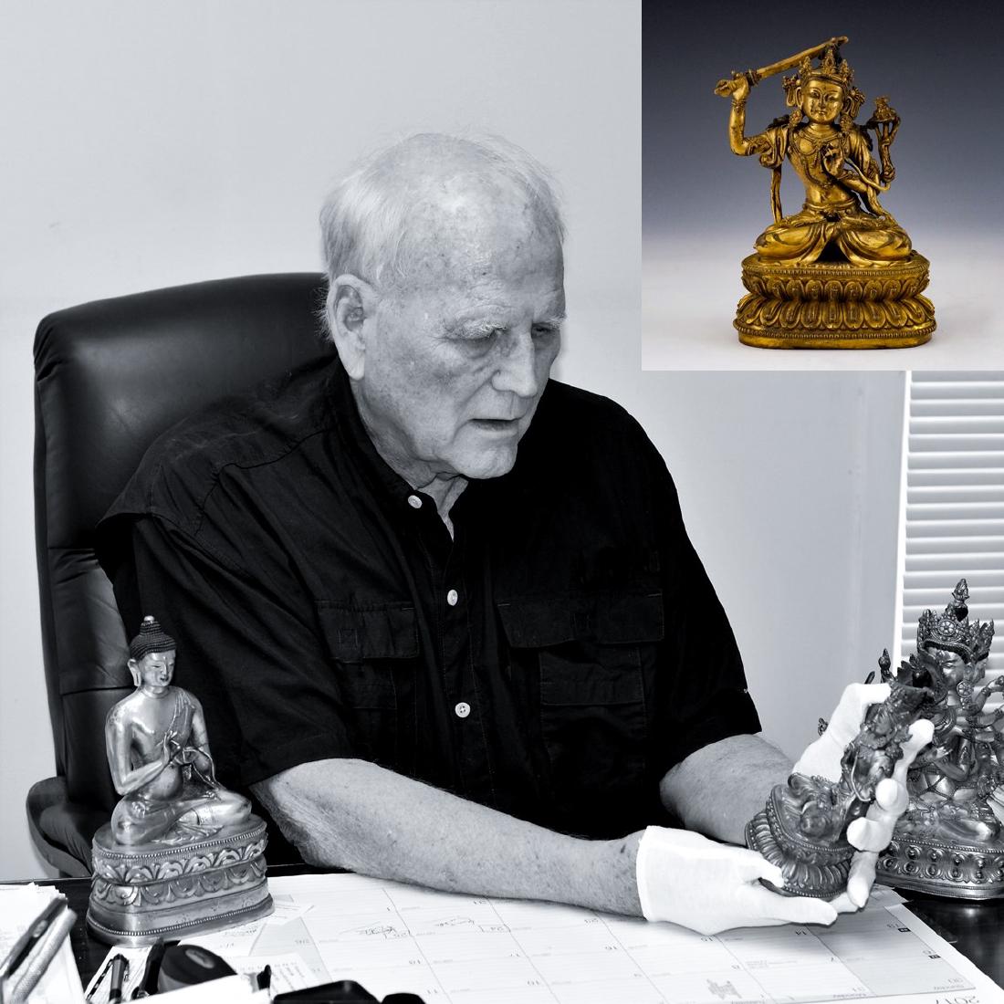 MING CHINESE GILT BRONZE BUDDHA OF ARYA MANJUSHRI (1 of 12)