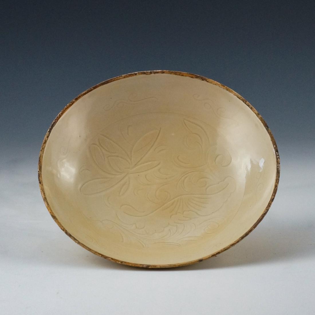 ILVER RIM DING WARE PLATE INCISED LOTUS MOTIF (1 of 10)