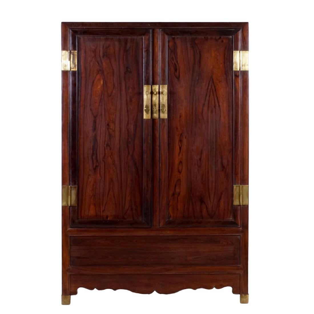 LARGE BAITONG MOUNTED HUANGHUALI CABINET (1 of 12)