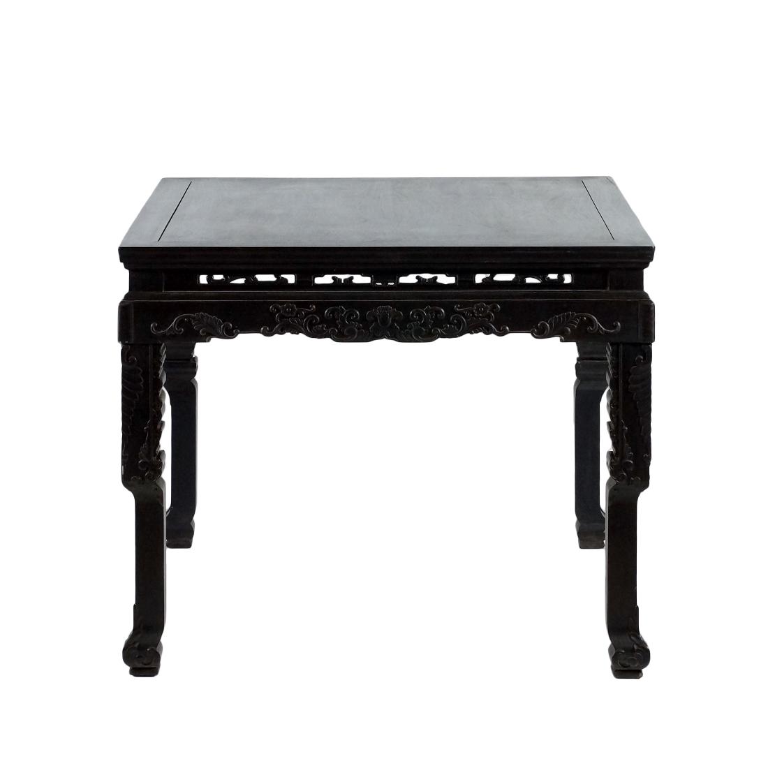 ZITAN SQUARE TABLE WITH KNOTTED COIN DECORATION (1 of 10)