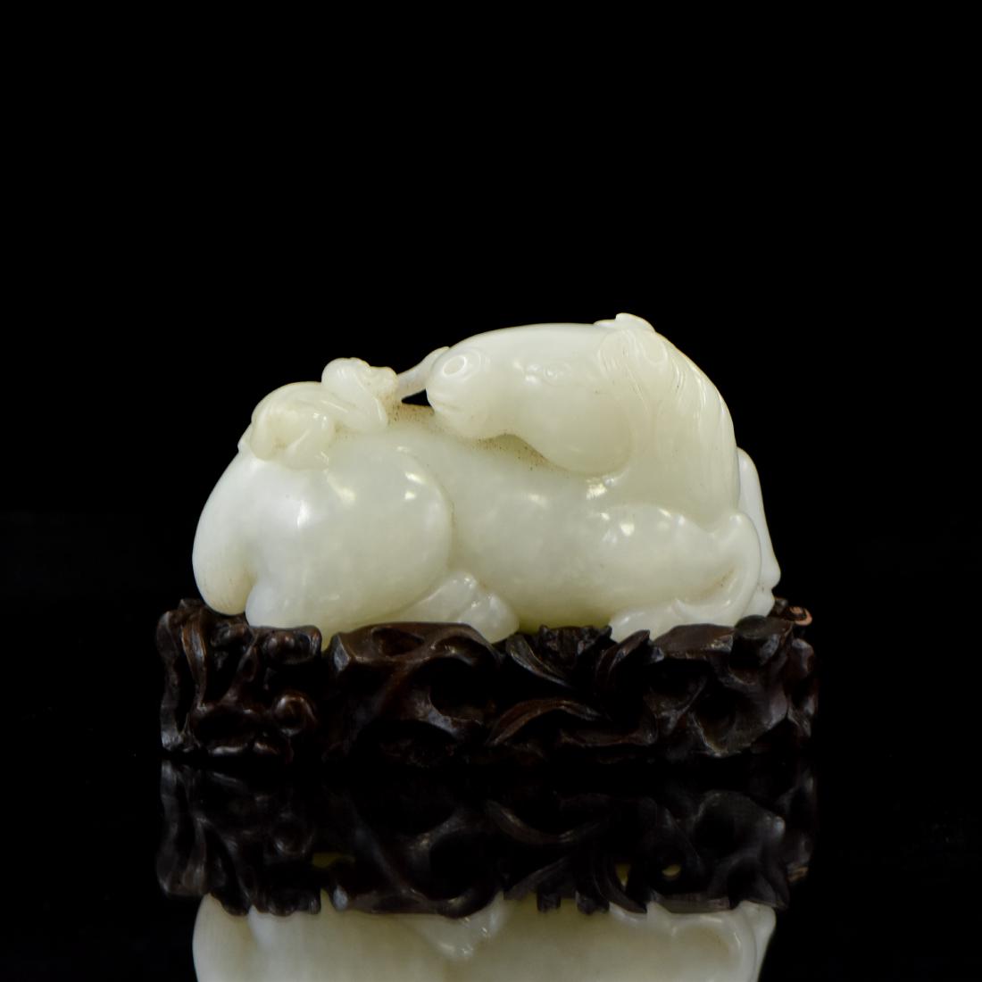 CHINESE JADE IN SHAPE OF HORSE & MONKEY (1 of 8)