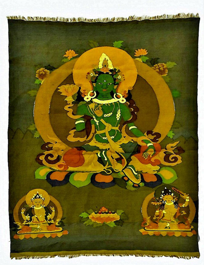 18TH/19TH C CHINESE SILK THANGKA (1 of 9)