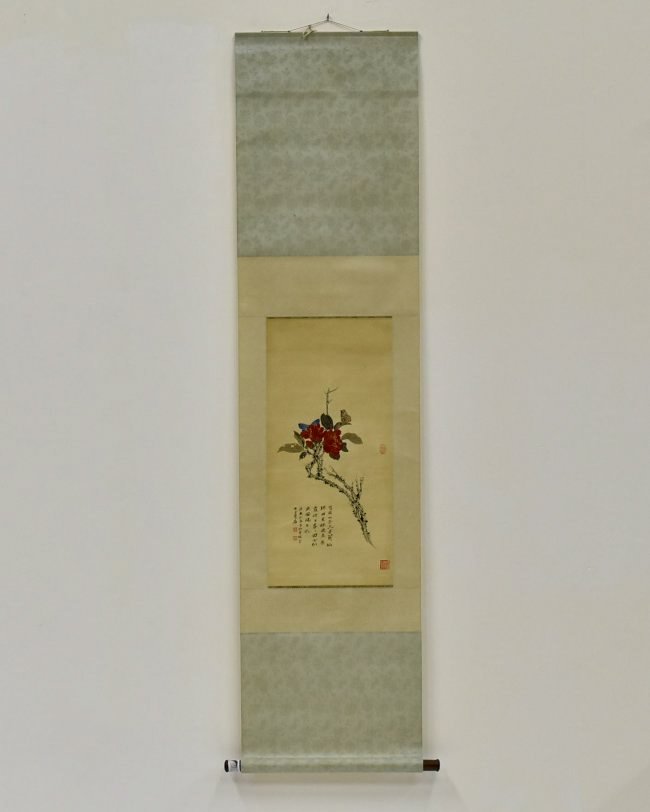 CHINESE PAINTING SCROLL OF FLOWER BLOOM (1 of 10)