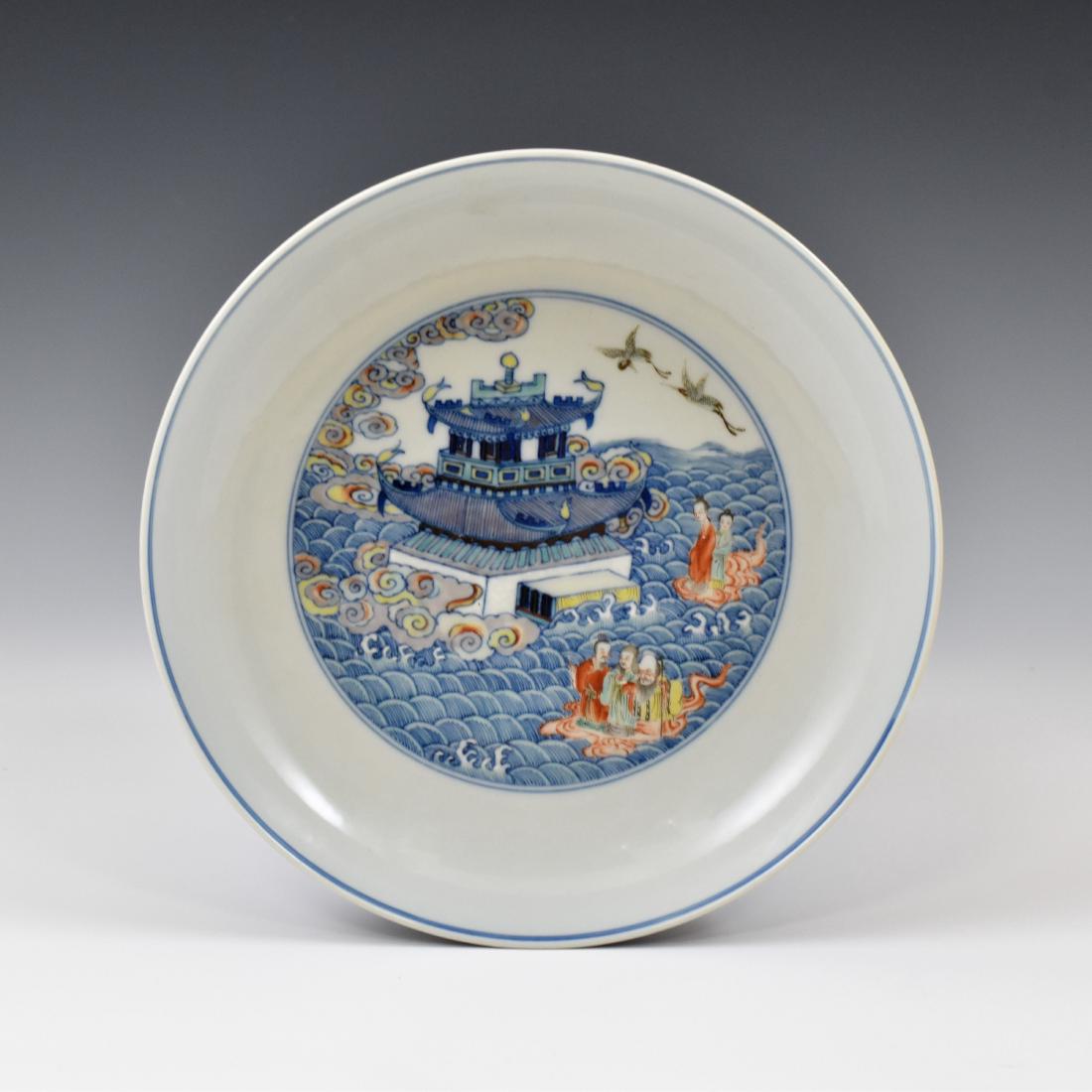 YONGZHENG PORCELAIN DISH WITH IMMORTALS MOTIF (1 of 17)