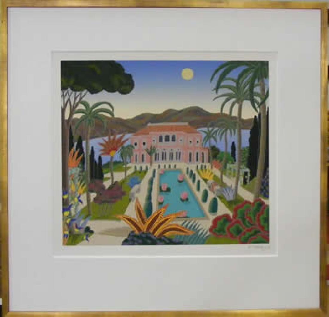 THOMAS MCKNIGHT, CAP FERRAT, SERIGRAPH 71/200: Thomas McKnight, Cap Ferrat, Serigraph 71/200, Dimensions: 27-1/2" x 28-1/4" LOT NOTES: The worldwide appeal of Thomas McKnight's prints, paintings, and posters place him in an elite group of contempo