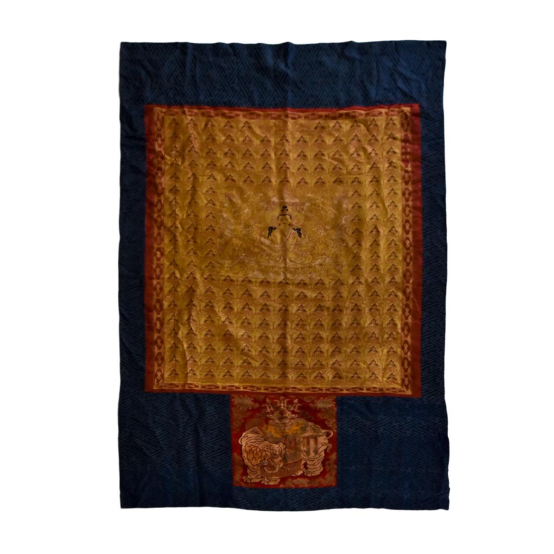MING DYNASTY MANJUSHREE SILK THANGKA (1 of 12)