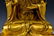 LARGE MING GILT BRONZE SEATED BUDDHA - 7