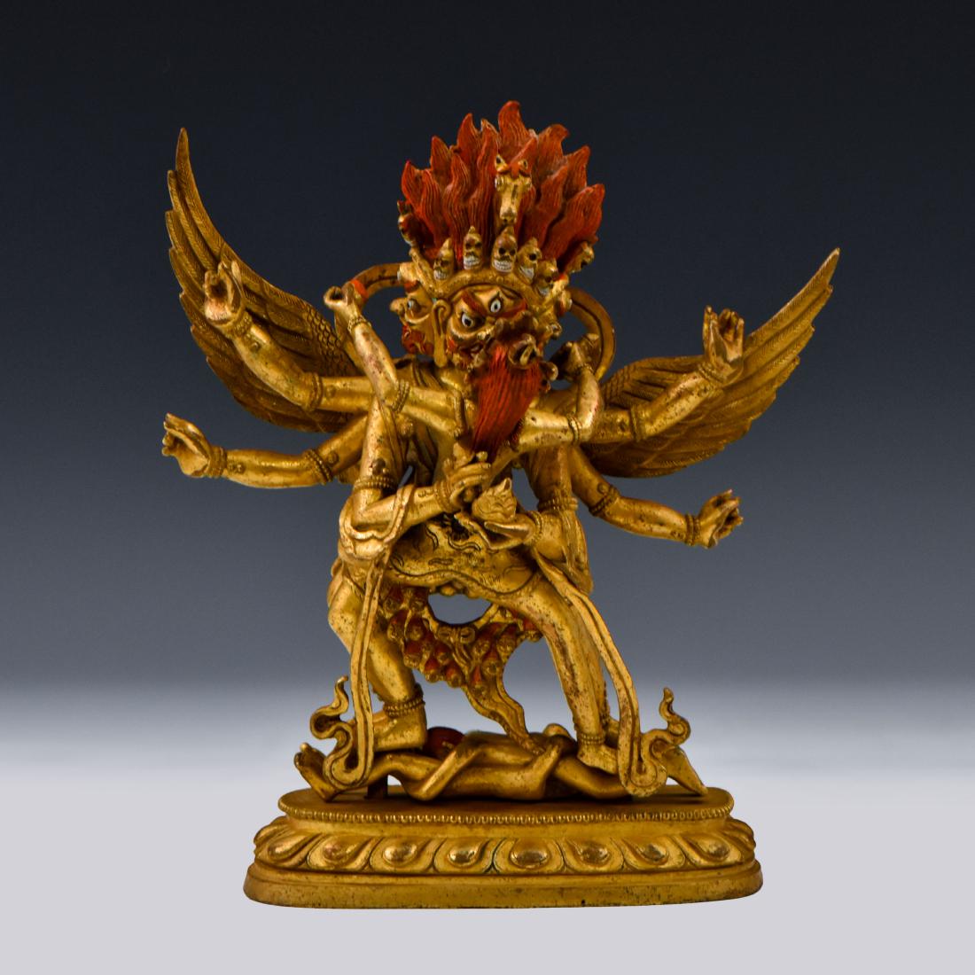 QING GILT BRONZE BUDDHA OF SHRI HERUKA (1 of 20)