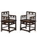 18/19TH C PR QING HUANGHUALI WICKER ROSE ARMCHAIRS - 2