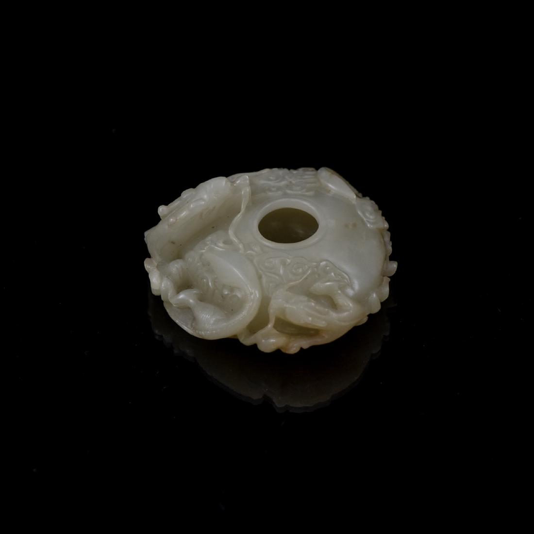 CHINESE JADE DOUBLE DRAGON WATER POT (1 of 1)