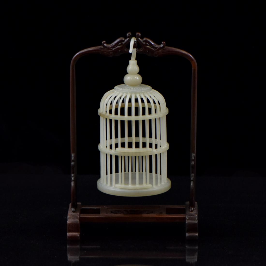 CHINESE WHITE JADE HANGING CRICKET CAGE (1 of 7)