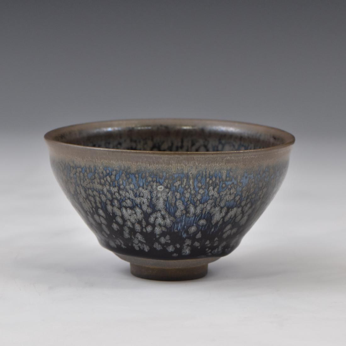 RARE JIAN WARE 'OIL STREAKS' TEA BOWL (1 of 9)