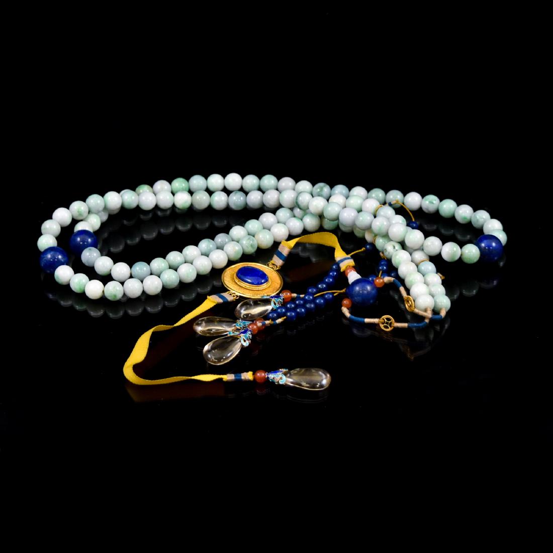 QING JADEITE CHAOZHU COURT NECKLACE (1 of 9)