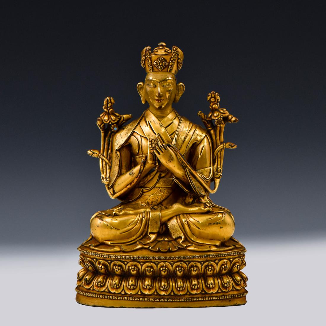QING GILT BRONZE BUDDHA OF LAMA CHOYING DORJE (1 of 20)
