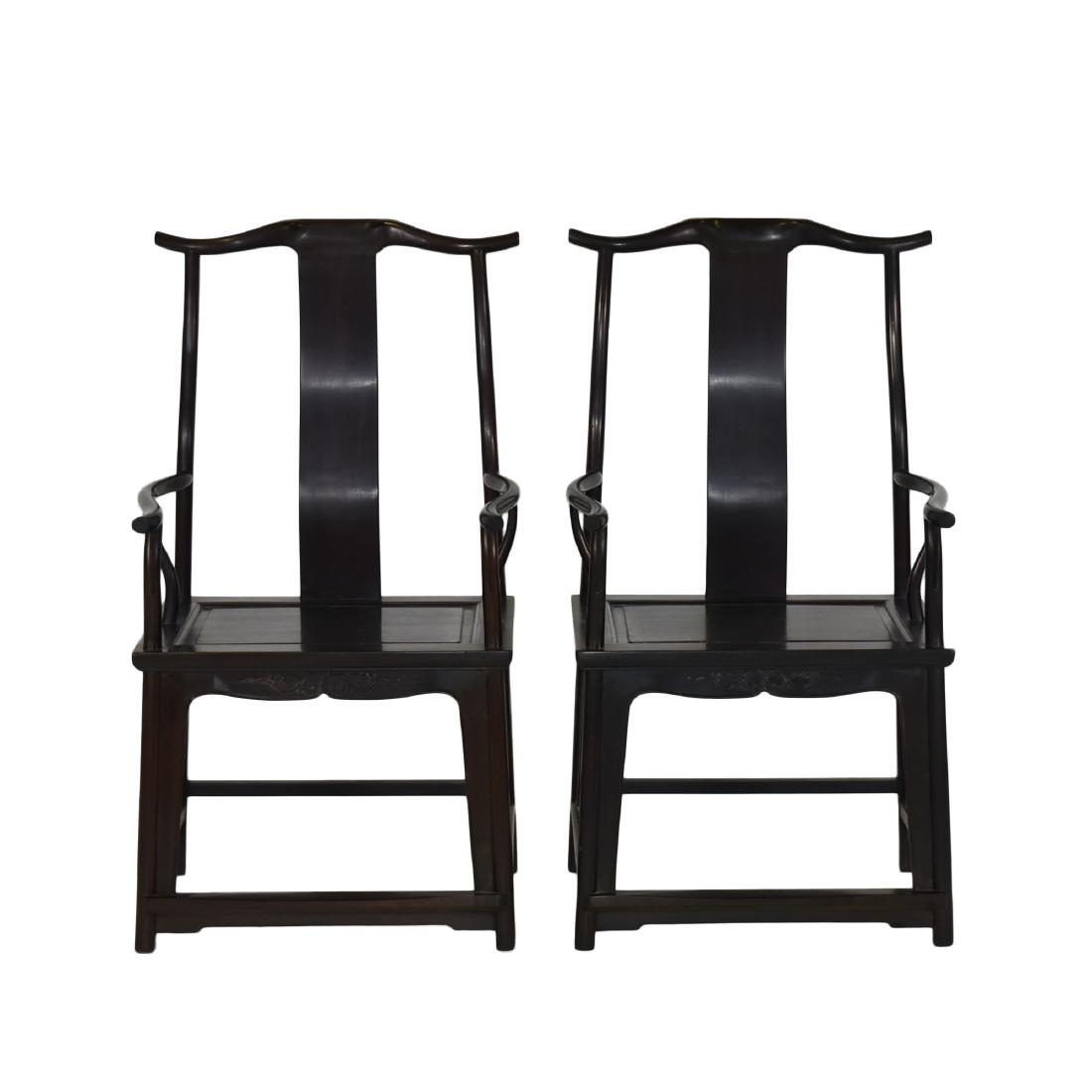 18/19TH C PAIR OF ZITAN OFFICER HAT ARMCHAIRS (1 of 10)