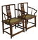 PAIR OF HUANGHUALI SOUTHERN OFFICIAL'S HAT ARMCHAIRS - 2