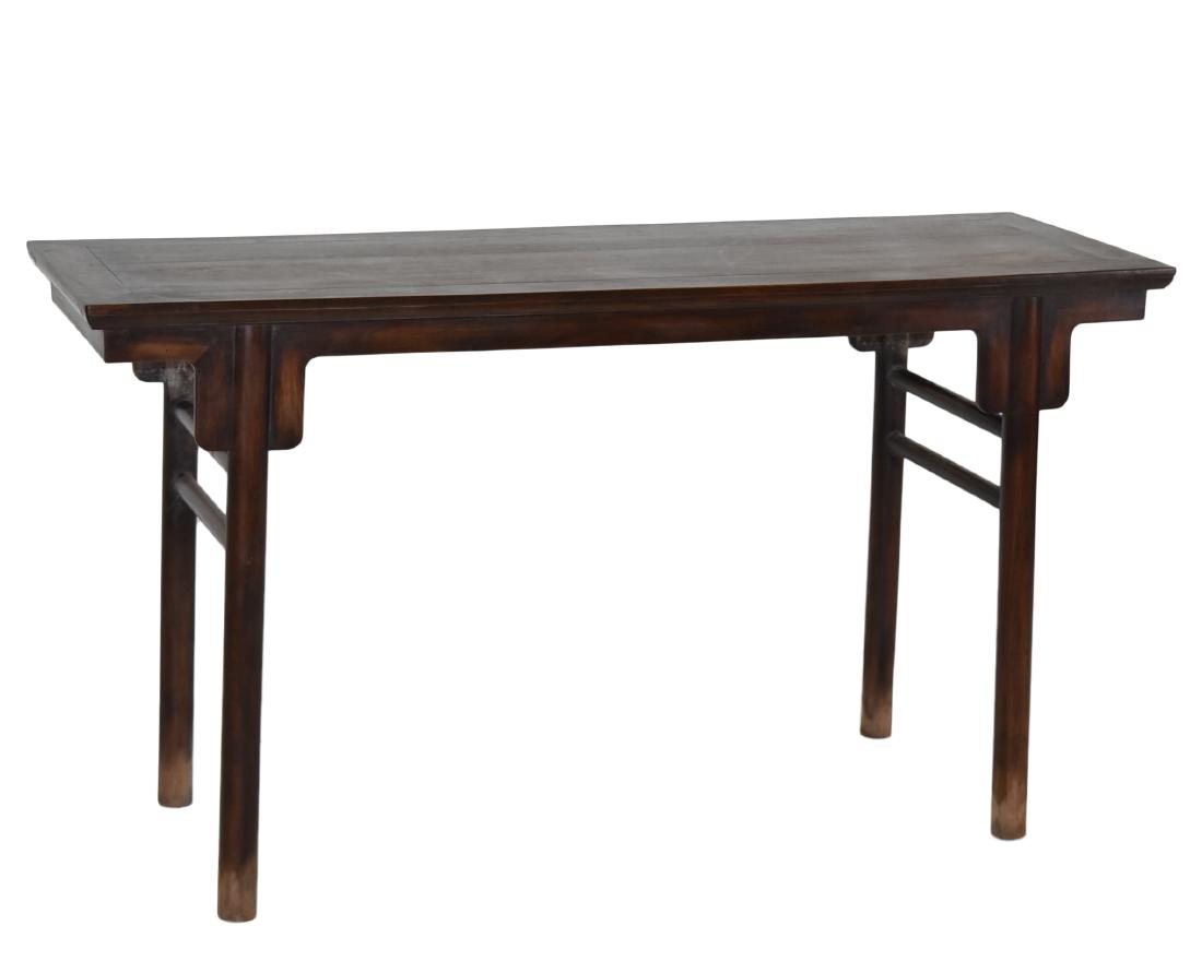 18/19TH C HUANGHUALI ALTAR TABLE WITH DOUBLE STRETCHERS (1 of 10)