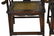 18TH C PAIR HUANGHUALI WICKER HORSESHOE BACK ARMCHAIRS - 4